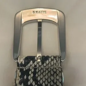 KHAITE | Accessories | Khaite Bruno Snakeeffect Leather Belt  display picture 2